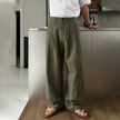 Mens Linen Casual Wide Leg Pants