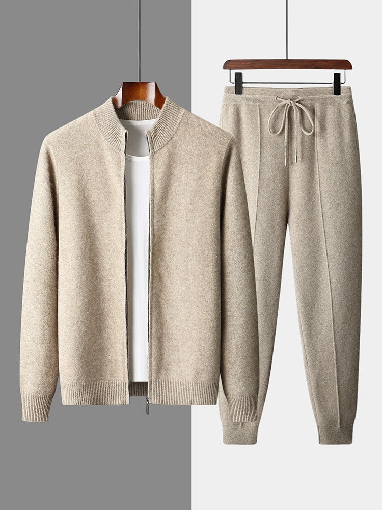 Men's knitted sweater coat