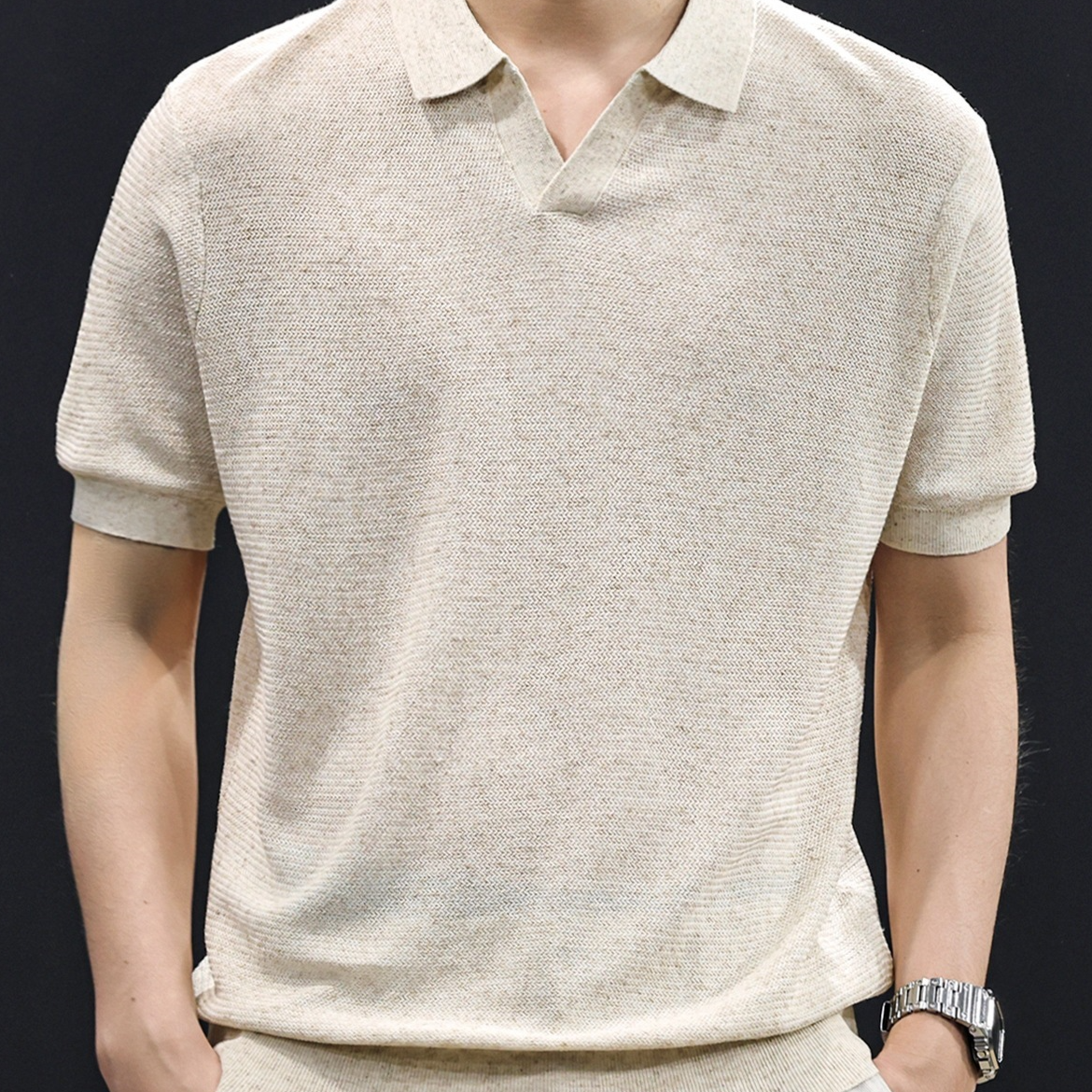 Mens Lyocell Linen Short Sleeve Shirt