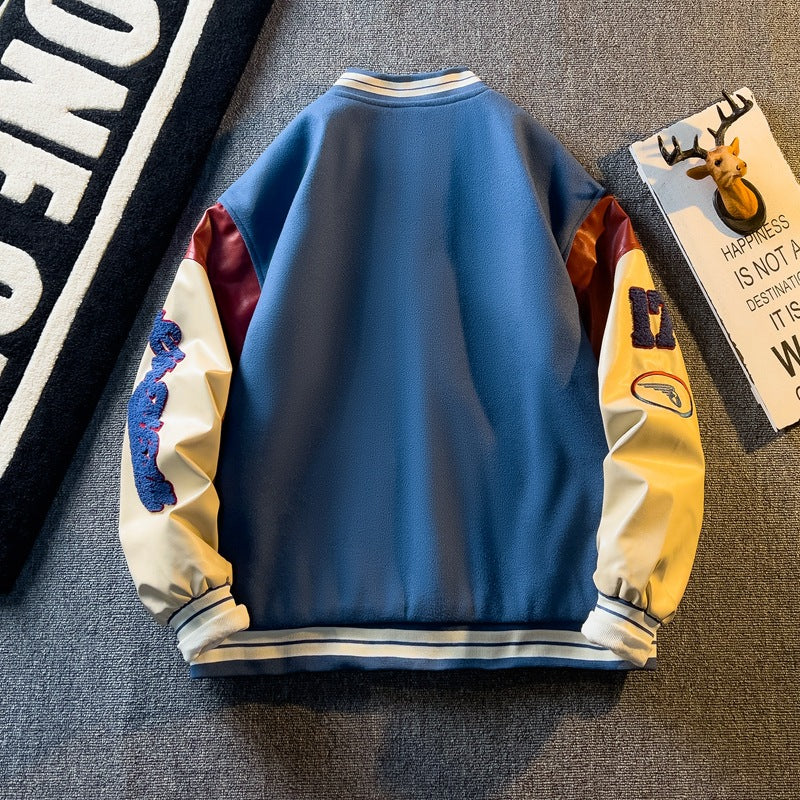 Casual Loose Fit Baseball Jacket