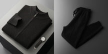 Men's knitted sweater coat