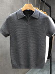 Mens Polo Collar Knitted Shirt