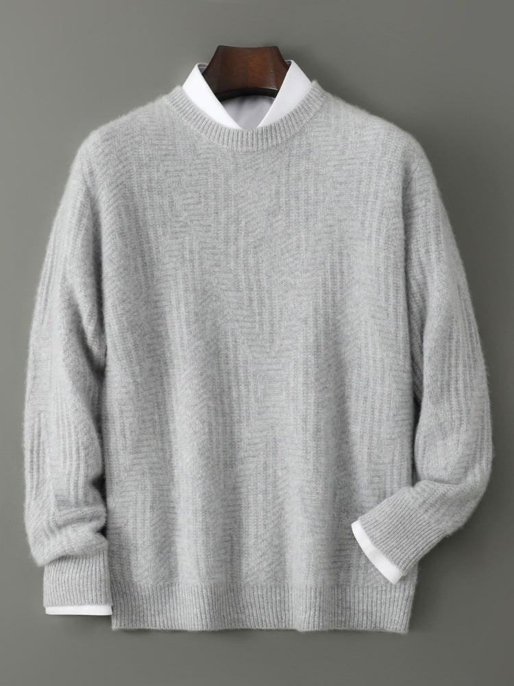 Merino Wool Jacquard Sweater Men