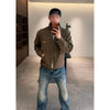 Mens Retro Cotton Lapel Jacket