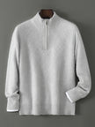 Mens Merino Wool Zipper Sweater