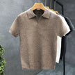 Mens Polo Collar Knitted Shirt