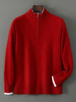 Mens Merino Wool Zipper Sweater
