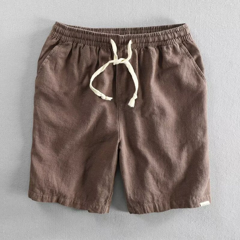 Men's Cotton Linen Drawstring Shorts
