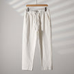 Mens Casual Cotton Linen Trousers Straight Loose Fit Pants