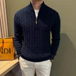 Mens Cable Knit Half-Zip Sweater