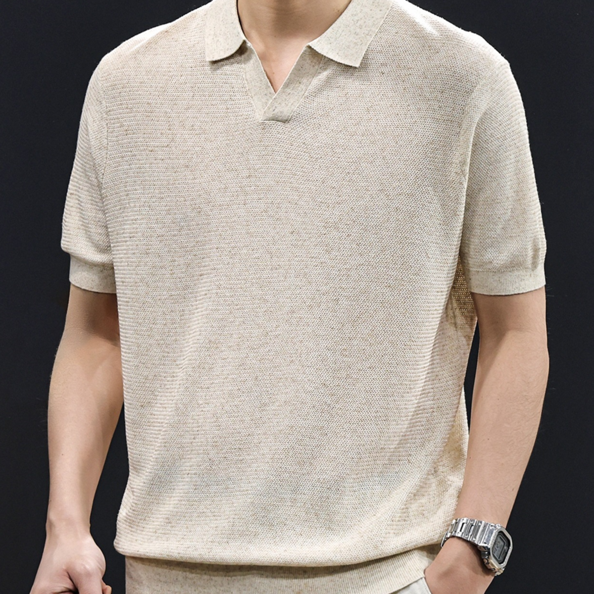 Mens Lyocell Linen Short Sleeve Shirt