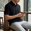 Mens Cotton Blend Short Sleeve Polo Shirt