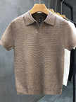 Mens Polo Collar Knitted Shirt