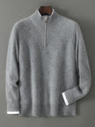 Mens Merino Wool Zipper Sweater
