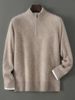 Mens Merino Wool Zipper Sweater