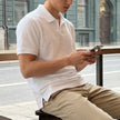 Mens Cotton Blend Short Sleeve Polo Shirt