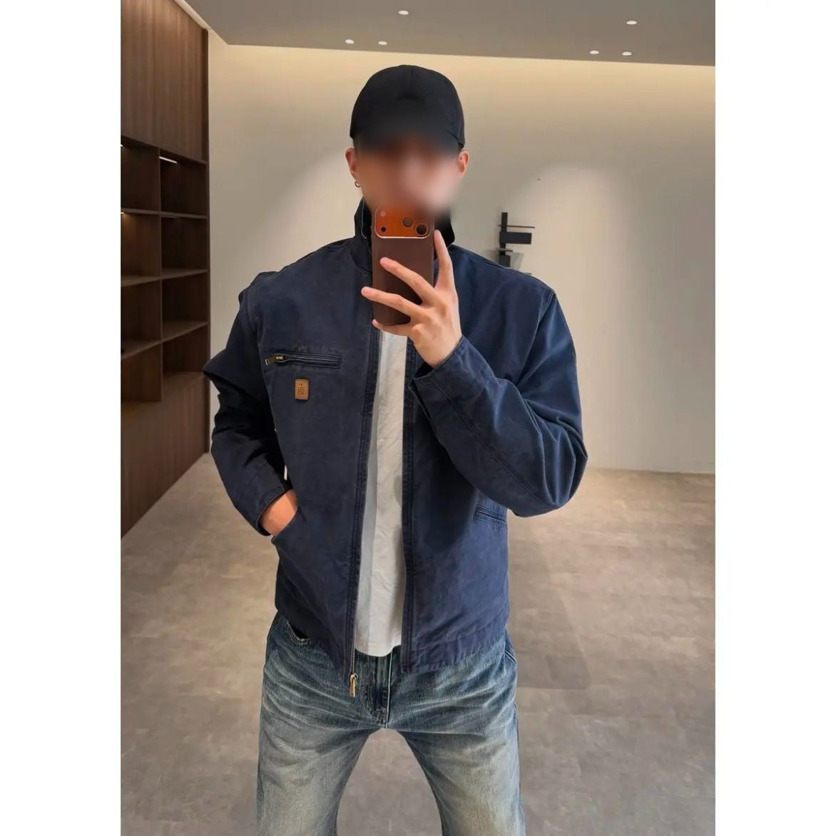 Mens Retro Cotton Lapel Jacket