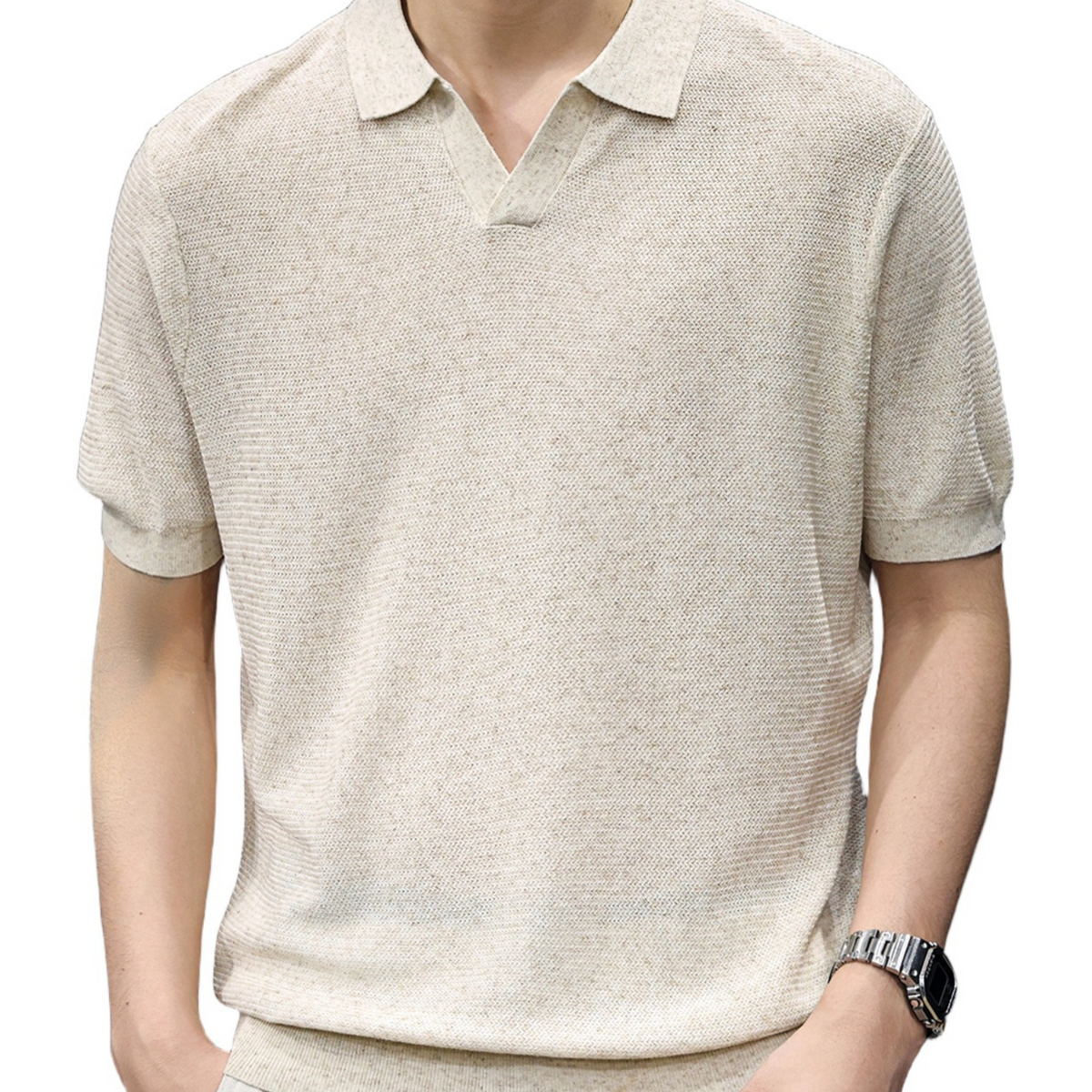 Mens Lyocell Linen Short Sleeve Shirt