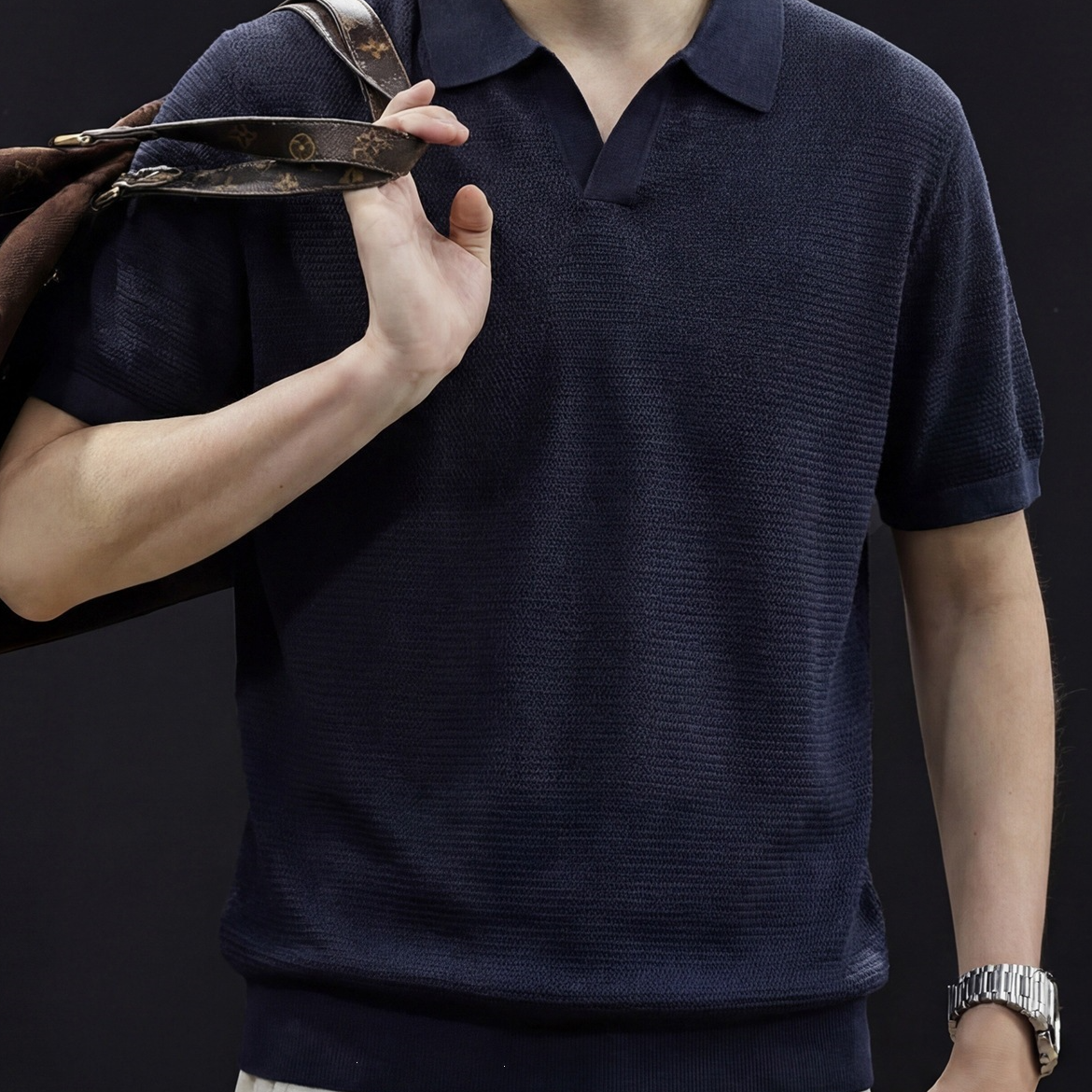 Mens Lyocell Linen Short Sleeve Shirt