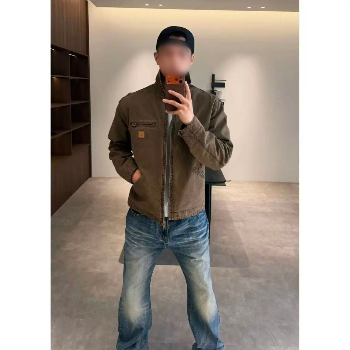 Mens Retro Cotton Lapel Jacket