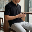Mens Cotton Blend Short Sleeve Polo Shirt