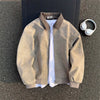 Mens PU Leather Tie-Dye Jacket