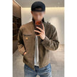 Mens Retro Cotton Lapel Jacket