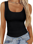 Womens Ribbed Sleeveless Tank Top