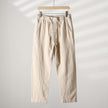 Mens Casual Cotton Linen Trousers Straight Loose Fit Pants
